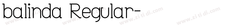 balinda Regular字体转换